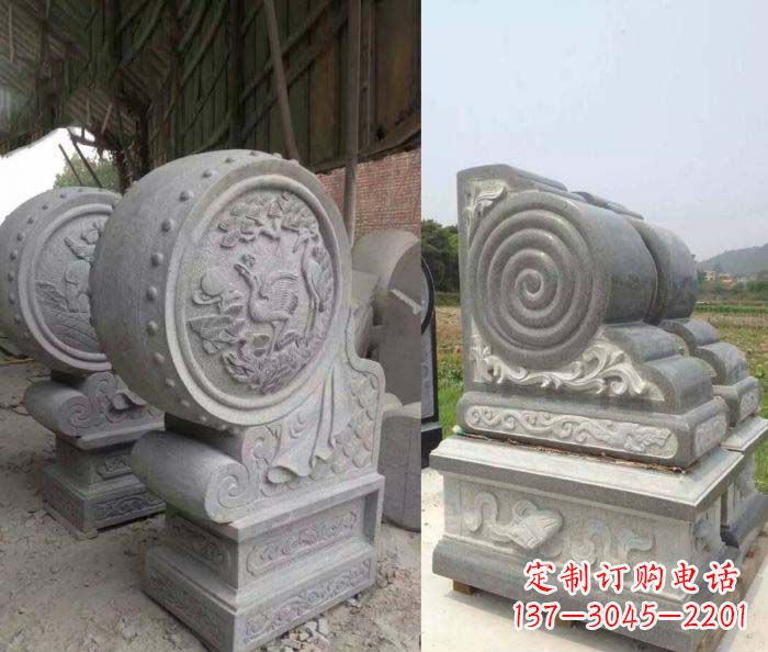 泸州招财抱鼓石大理石门墩