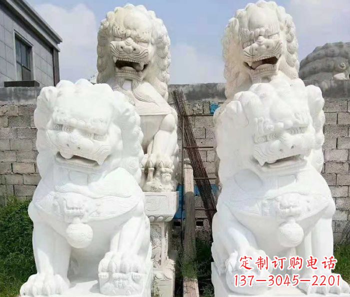 泸州招财动物汉白玉狮子石雕