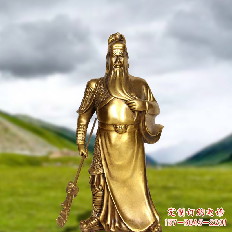 泸州招财关公铜雕像