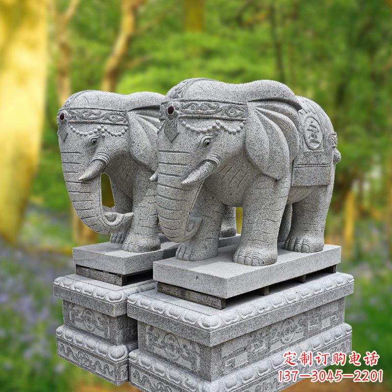 泸州招财纳福石雕大象