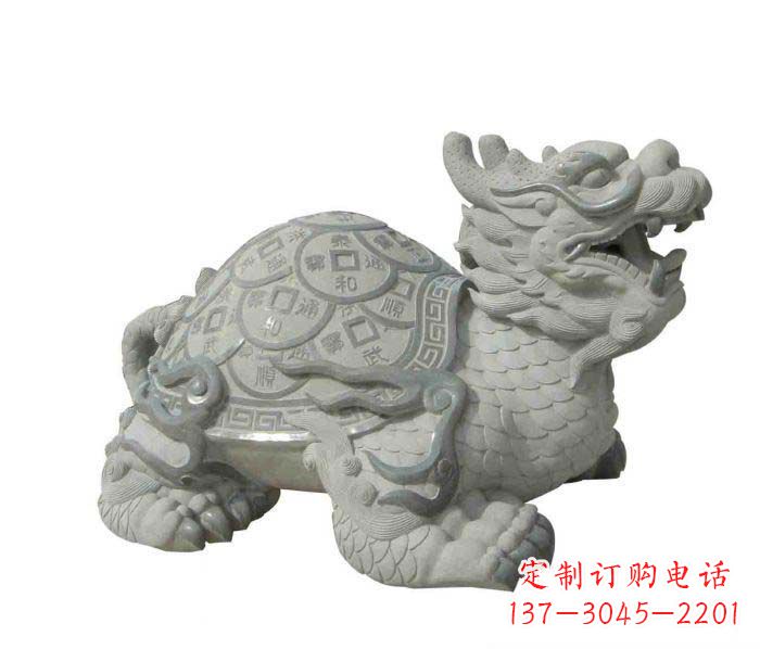 泸州招财神兽大理石龙龟石雕