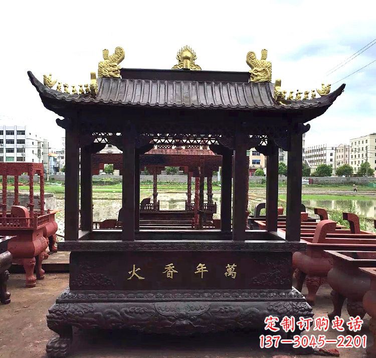 泸州招财香炉铜雕