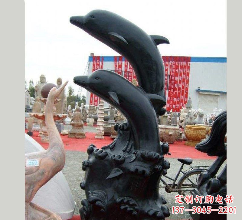 泸州中国黑海豚石雕