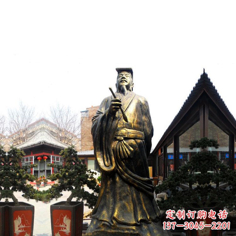泸州中国历史文化名人书圣王羲之雕塑