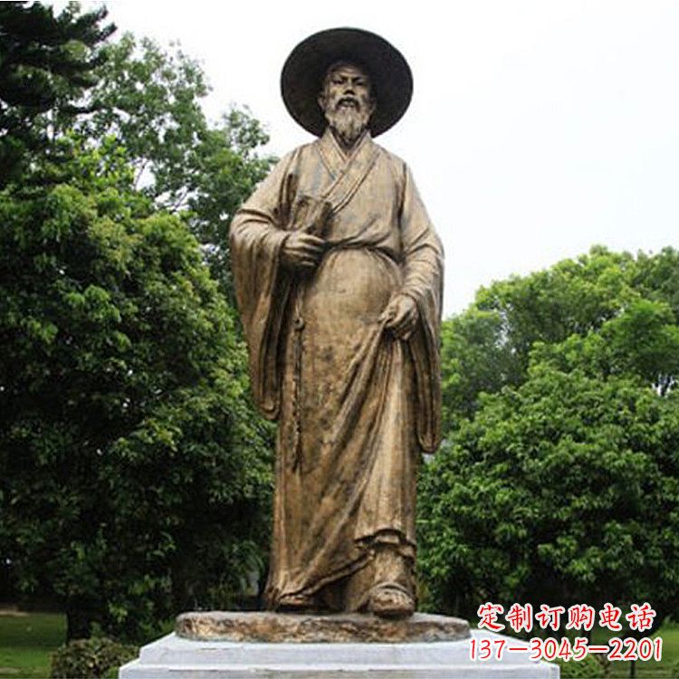 泸州中国历史文化名人北宋文学家苏轼苏东坡铜雕像