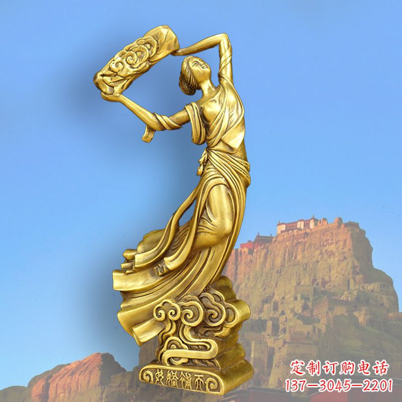 泸州中国上古传说“女娲补天”铸铜雕塑