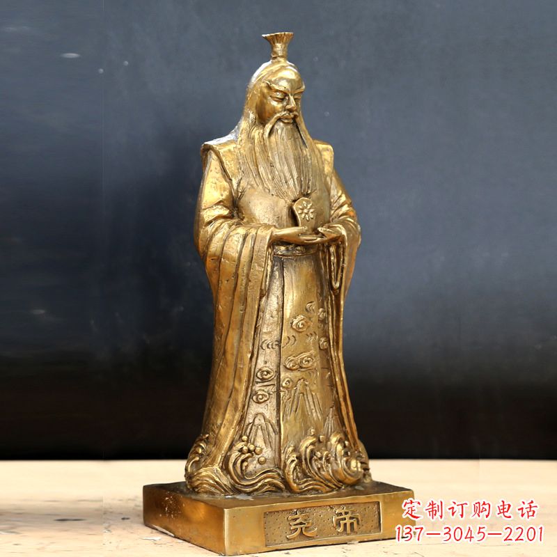 泸州中国上古时期部落联盟首领尧帝铸铜雕像