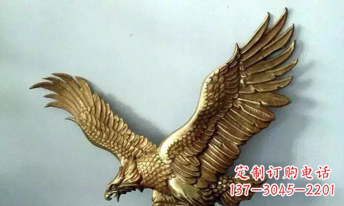 泸州铸铜老鹰企业动物铜雕 (2)