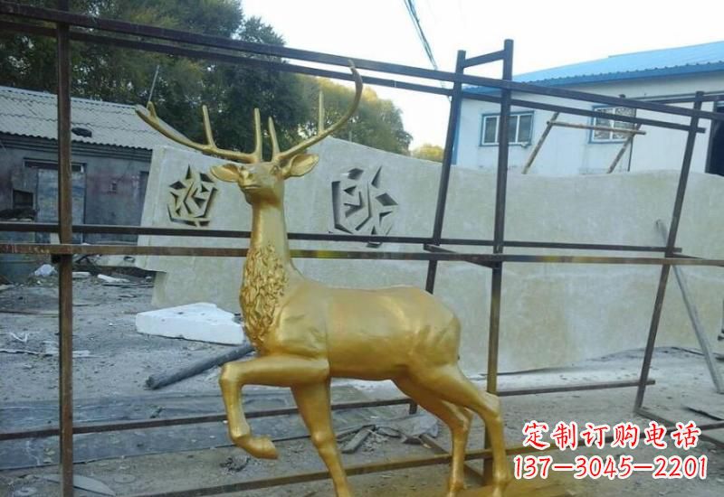 泸州铸铜梅花鹿雕塑