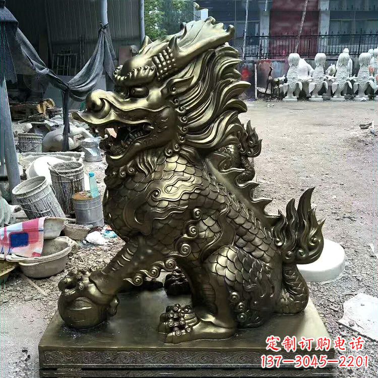 泸州铸铜麒麟雕塑