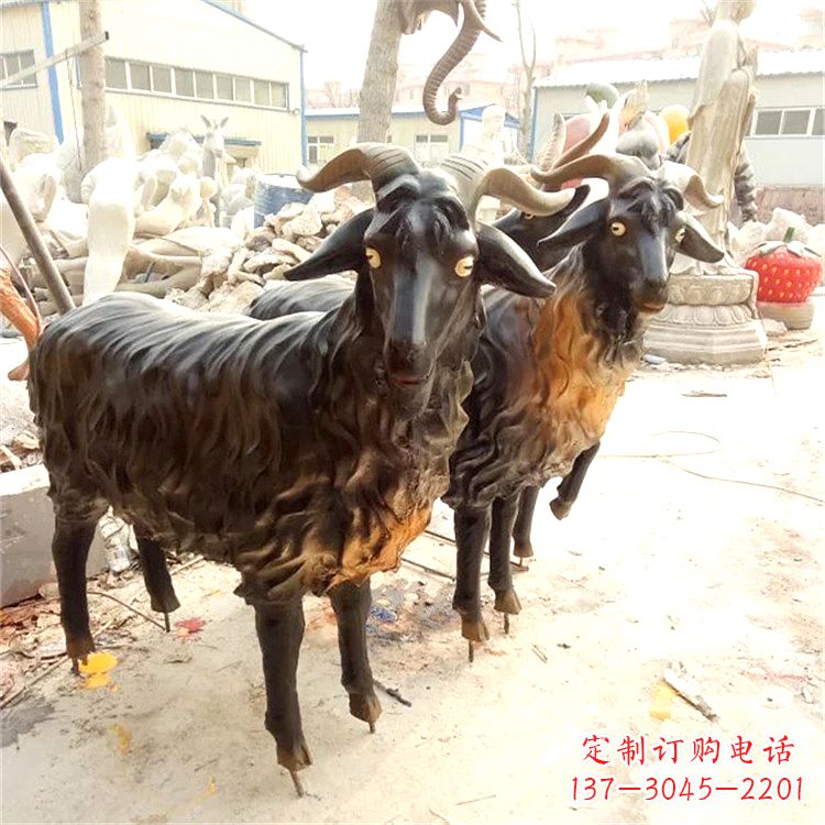 泸州铸铜山羊雕塑