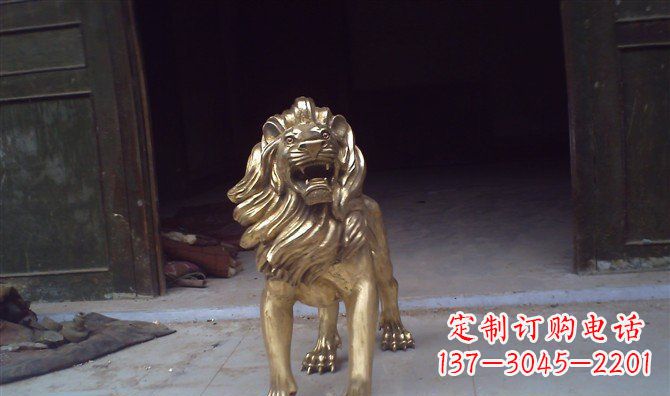 泸州铸铜狮子西洋狮子铜雕