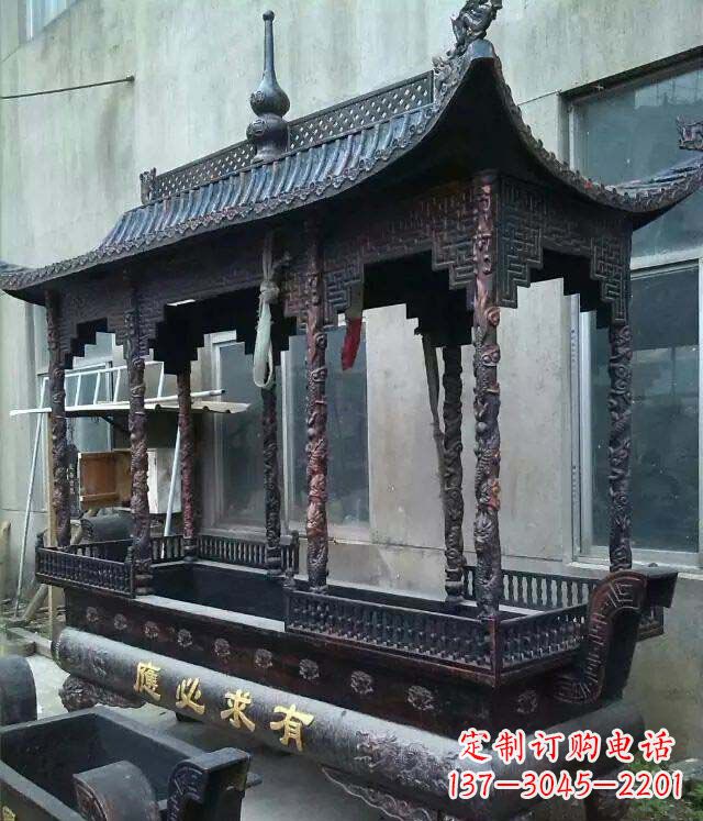 泸州铸铜寺庙香炉铜雕 (2)