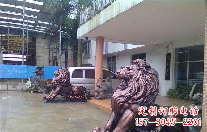 泸州紫铜西洋狮子铜雕