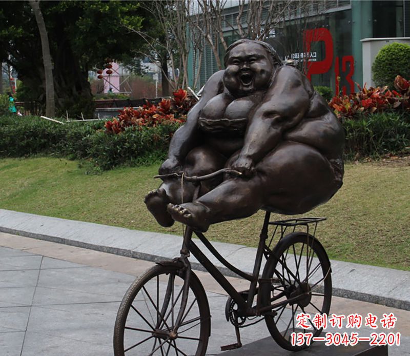 泸州自行车铜雕