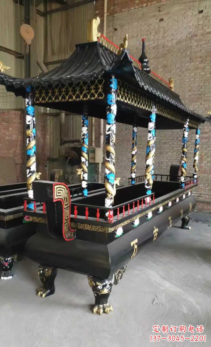 泸州宗教庙宇方形香炉铜雕