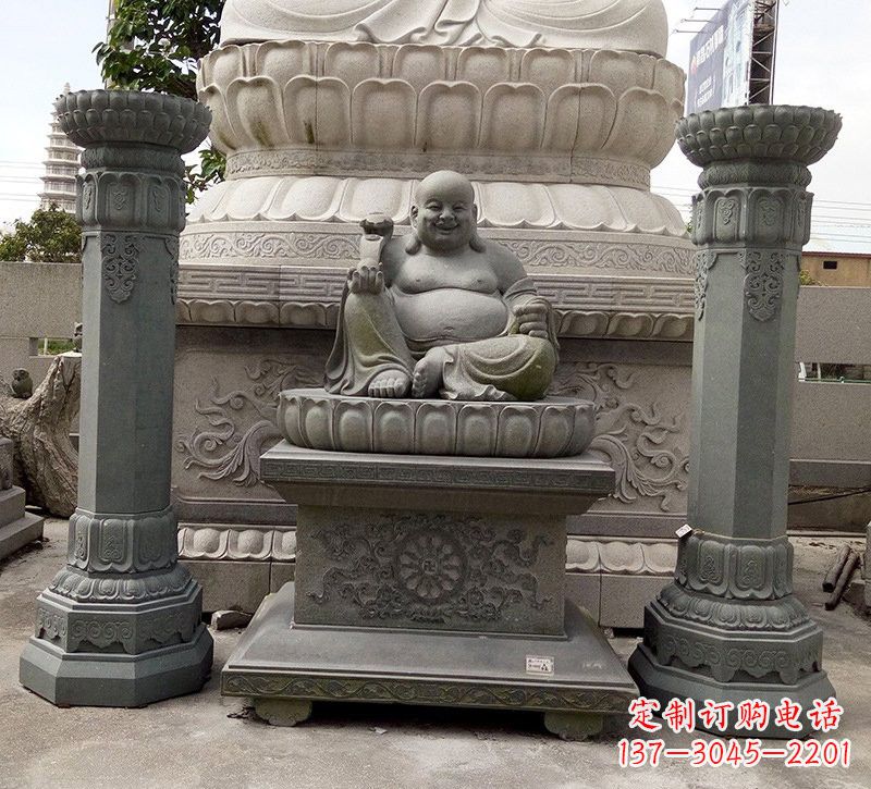 泸州宗教庙宇如意弥勒佛石雕