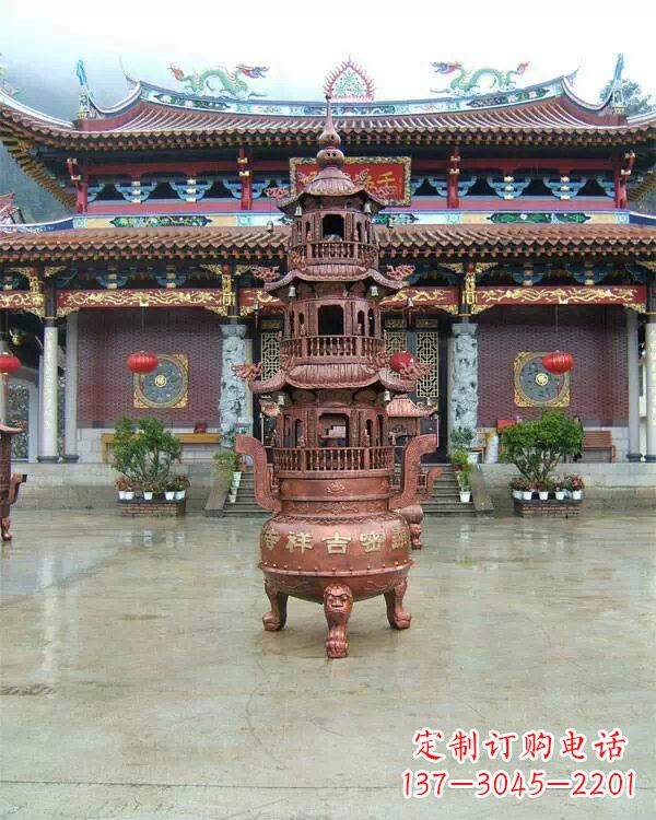 泸州宗教庙宇香炉铜雕