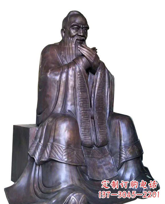 泸州作揖孔子青铜像