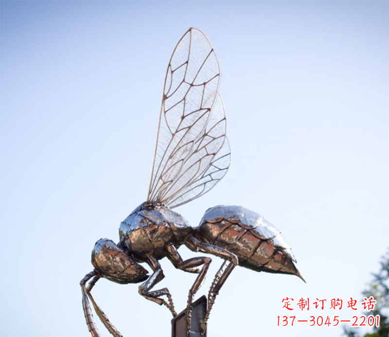 泸州蜜蜂雕塑不锈钢