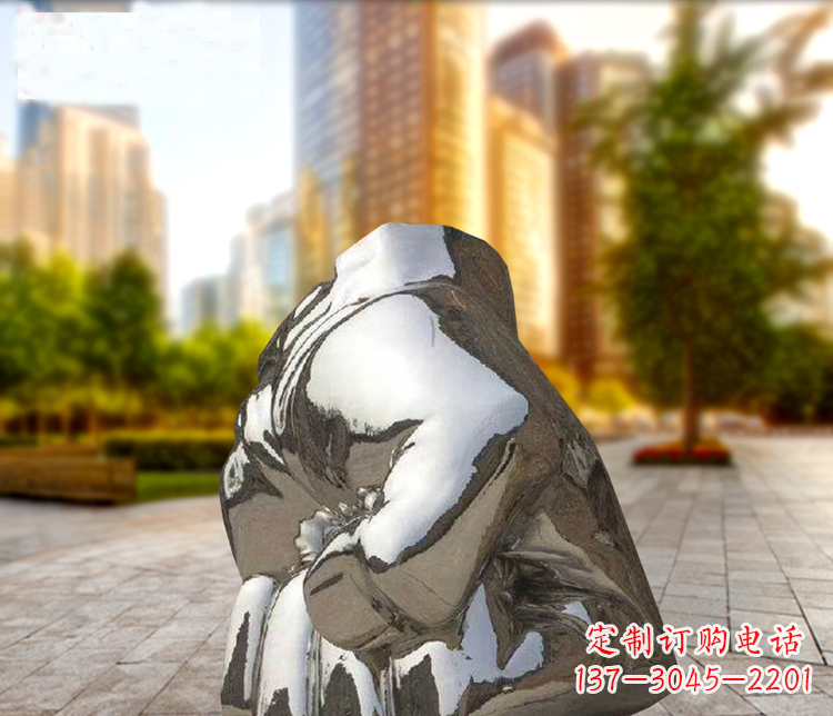 泸州小区不锈钢拳头景观雕塑