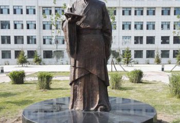 泸州祖冲之校园铜雕-纯铜铸造中国古代历史名人著名数学家